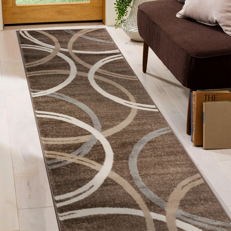 Ebern Designs Devonshire Performance Brown Rug & Reviews Wayfair